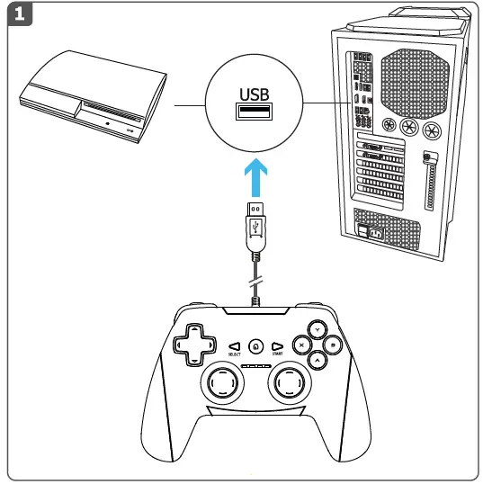 Trust 20712 GXT 540 Yula Wired Gamepad Installation 1