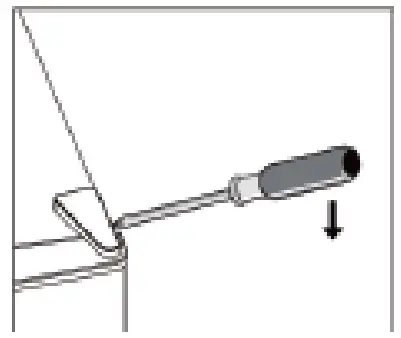 Moulinex MSTTR77WH Refrigerator - hinge cover