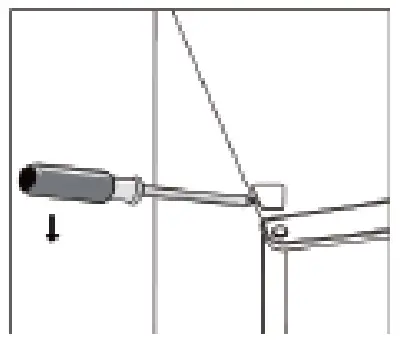 Moulinex MSTTR77WH Refrigerator - screw cover