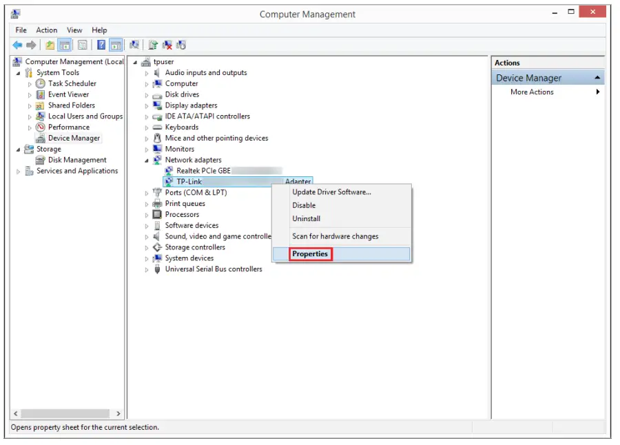 tp-link TX401 10 Gigabit PCIe Network Adapter - Properties