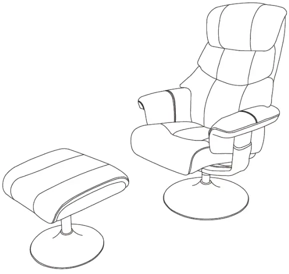 MATT BLATT MBPENNYACBA Penny Resting Chair Black PU-