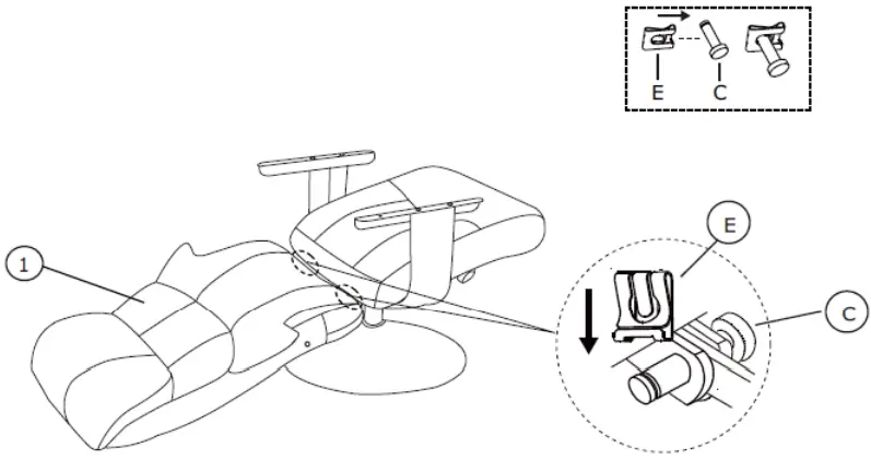 MATT BLATT MBPENNYACBA Penny Resting Chair Black PU-7