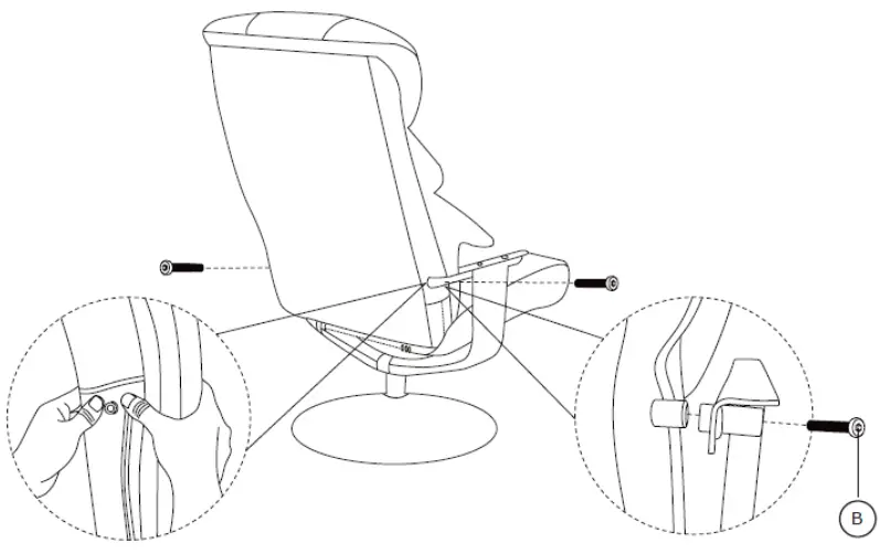 MATT BLATT MBPENNYACBA Penny Resting Chair Black PU-9