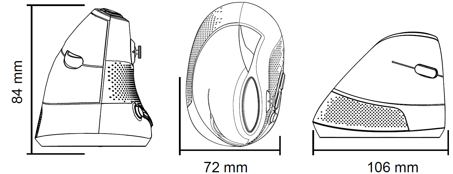 CANYON CND-SGM14RGB Emisat Vertical Gaming Mouse physical characteristics
