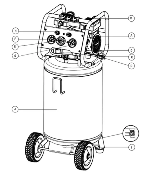 STEALTH SAQ-12018 20 Gallon Air Compressor-Parts