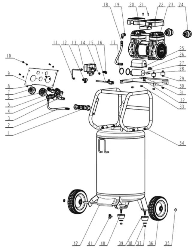 STEALTH SAQ-12018 20 Gallon Air Compressor-View