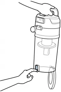 Emptying-Bissell-2190-Dirt-Container