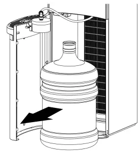 OASIS BXM1SHS Maxxfill Flex Convertible Bottom Load POU Hot and Cold Water Dispenser - Draining1