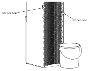 OASIS BXM1SHS Maxxfill Flex Convertible Bottom Load POU Hot and Cold Water Dispenser - Draining7