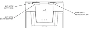 OASIS BXM1SHS Maxxfill Flex Convertible Bottom Load POU Hot and Cold Water Dispenser - operation