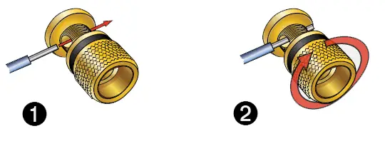 Speaker wire connection