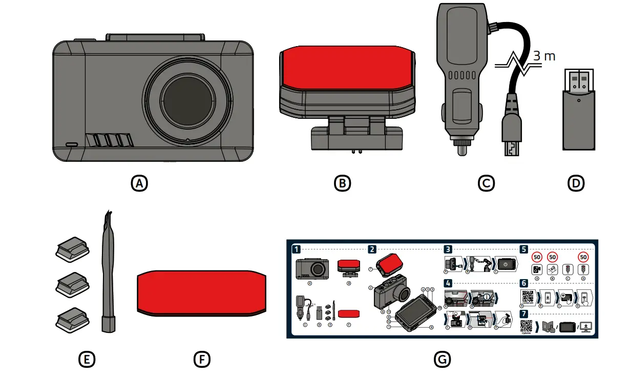 LAMAX Electronics T10 4K GPS - PACKAGE CONTENTS