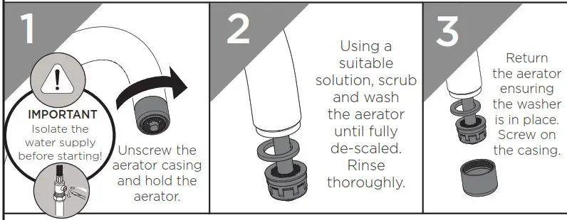BRISTAN GLL RAPSNK3 SF C Gallery Rapid Boiling 3 in 1 ScaleFilter Sink Mixer Chrome- Cleaning Outlet