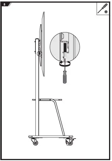 V7 TVCART3 Ultra Heavy Duty Mobile TV Cart Trolley fig10