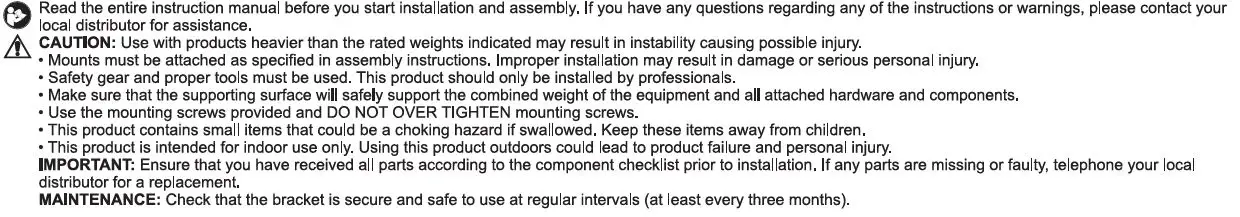 V7 TVCART3 Ultra Heavy Duty Mobile TV Cart Trolley fig11