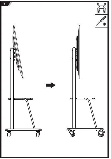 V7 TVCART3 Ultra Heavy Duty Mobile TV Cart Trolley fig9
