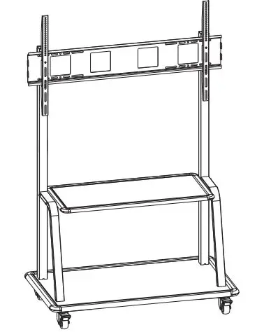V7 TVCART3 Ultra Heavy Duty Mobile TV Cart Trolley