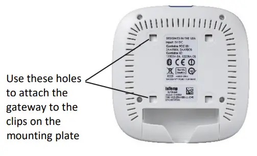 CX5000 Gateway and Onset InTemp Data Loggers - mounting plate