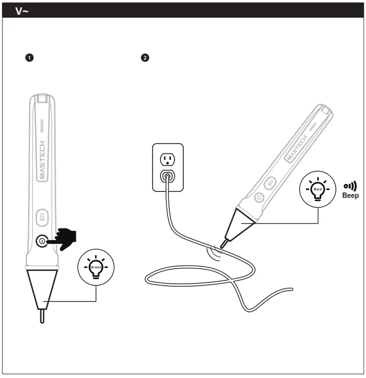 MASTECH MS8907 Non Contact AC Voltage Detector - fig1