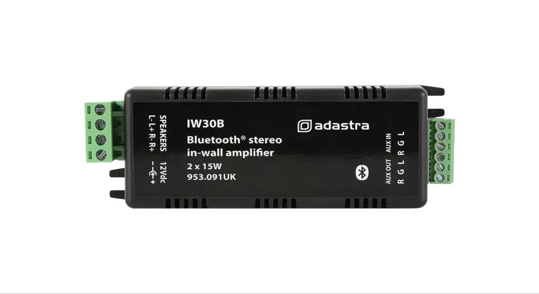 Adastra Iw30b In-wall Bluetooth Amplifier User Manual