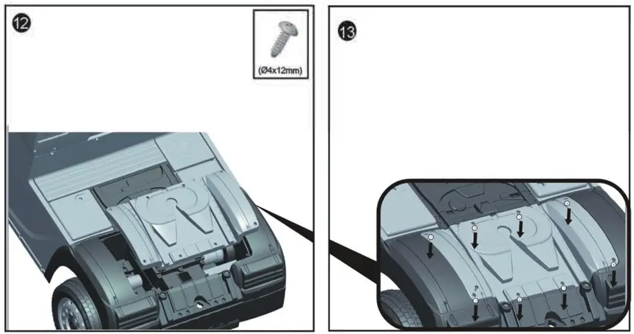 CHAMPION TY327938 12 Volt Electric Kids Ride on Car - Assembly 12