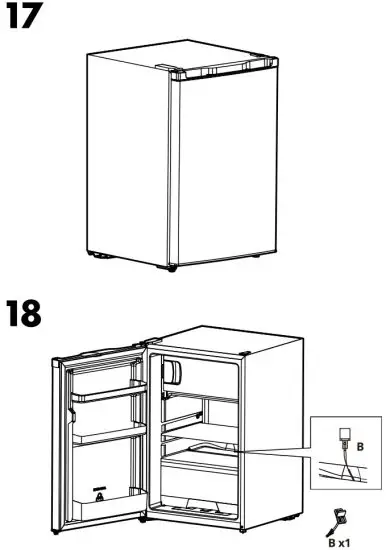 IKEA Lagan Fridge with Freezer Compartment Freestanding - 15