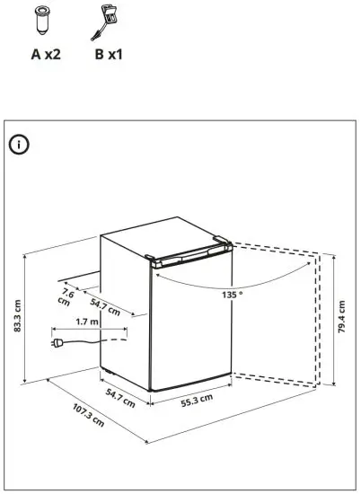 IKEA Lagan Fridge with Freezer Compartment Freestanding - 2
