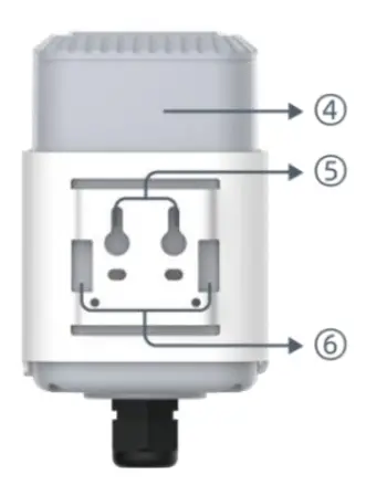 Milesight EM500 Series Outdoor Environment Monitoring Sensor Featuring LoRaWAN - Back View