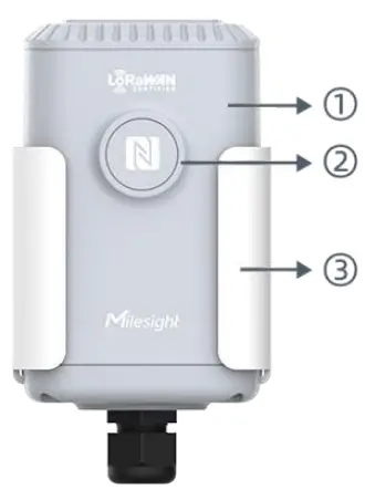 Milesight EM500 Series Outdoor Environment Monitoring Sensor Featuring LoRaWAN - Front View 2