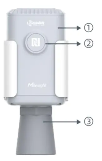 Milesight EM500 Series Outdoor Environment Monitoring Sensor Featuring LoRaWAN - Front View