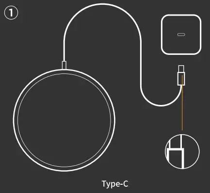 WEIJIEXUN W01 Magnetic Wireless Charger - Type c