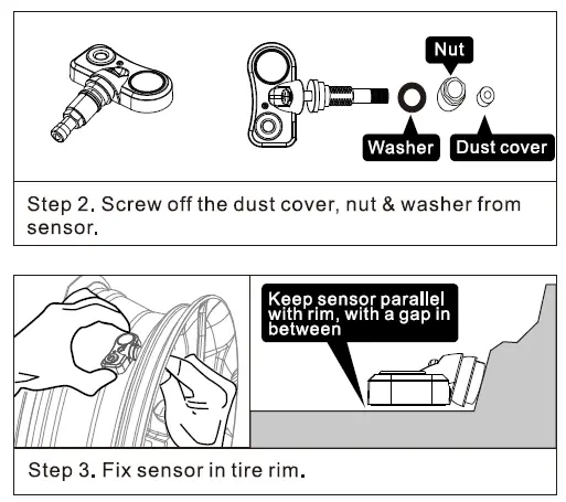 Denso-550-0103-TPMS-315-MHZ Sensor for Factory-Alloy-Wheel-Options-FIG-2
