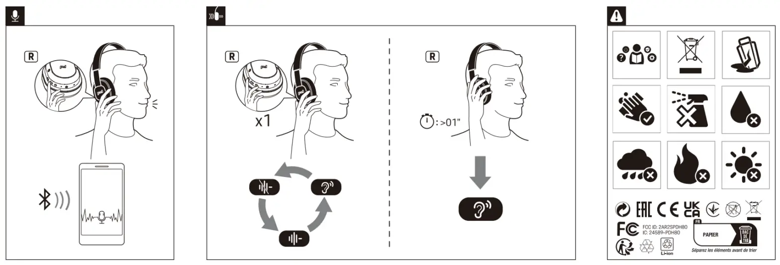 PORSCHE DESIGN PDH80 Wireless Over Ear Headphones - fig4