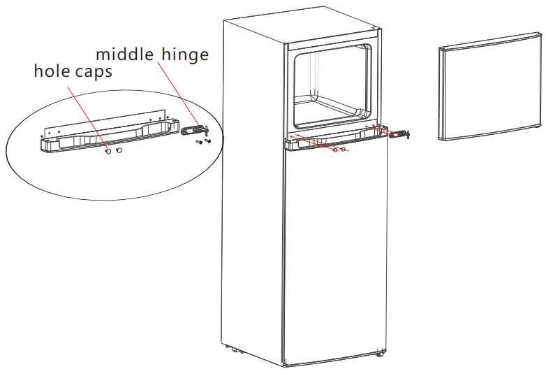 Ramtons RF279 Refrigerator - freezer doo