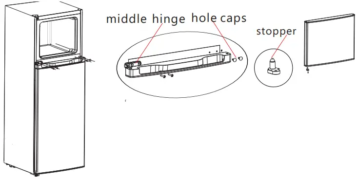 Ramtons RF279 Refrigerator - refrigerating door on bottom