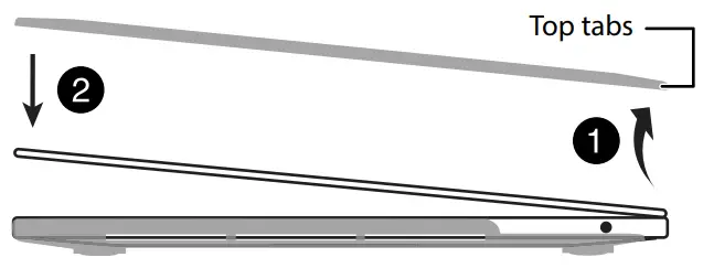 INSIGNIA NS MMP132G C MacBook Hard Shell Case - Top tabs