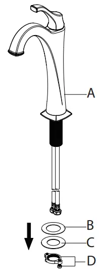 Remove washers and nut