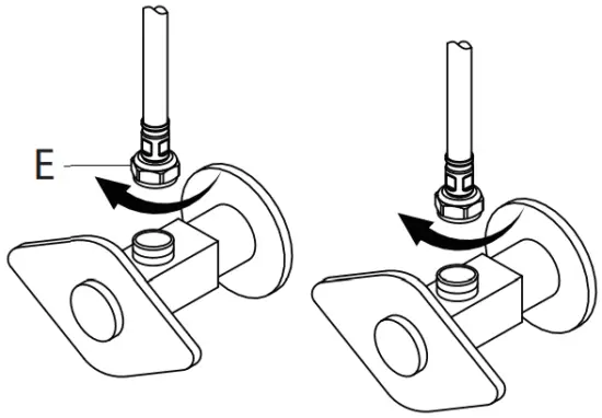 Connect waterlines to main valve