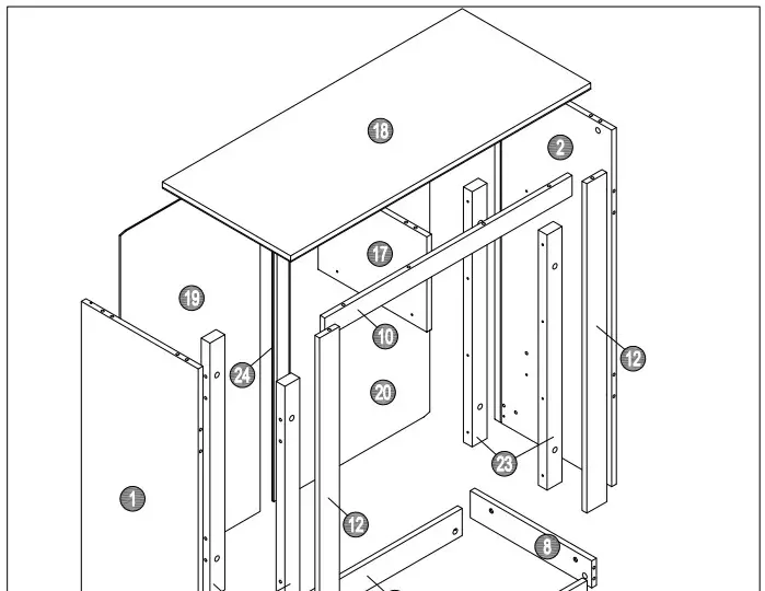 A T HOME GREY 3+2 Drawer Chest2