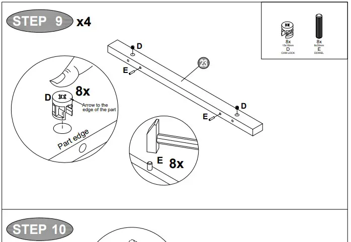 A T HOME GREY 3+2 Drawer Chest557