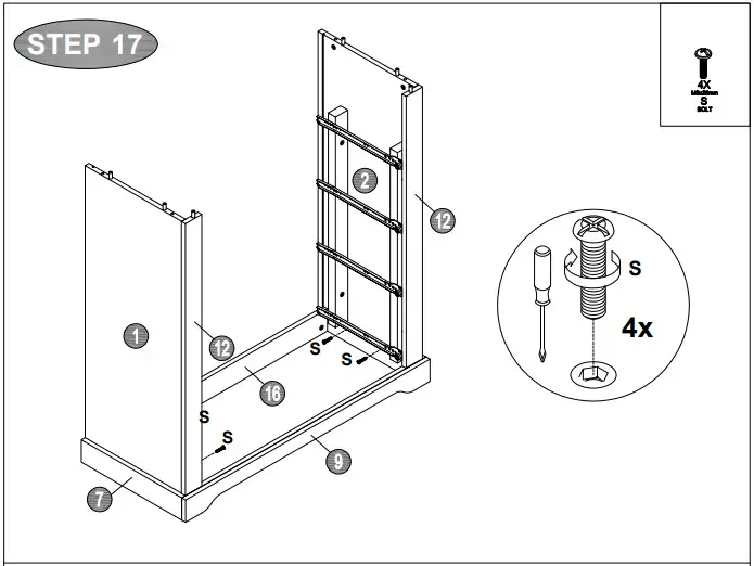 A T HOME GREY 3+2 Drawer Chest5658