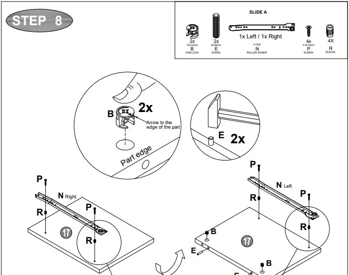 A T HOME GREY 3+2 Drawer Chest5k mno
