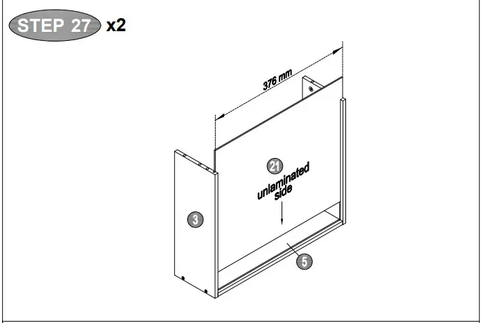 A T HOME GREY 3+2 Drawer Chest5kh