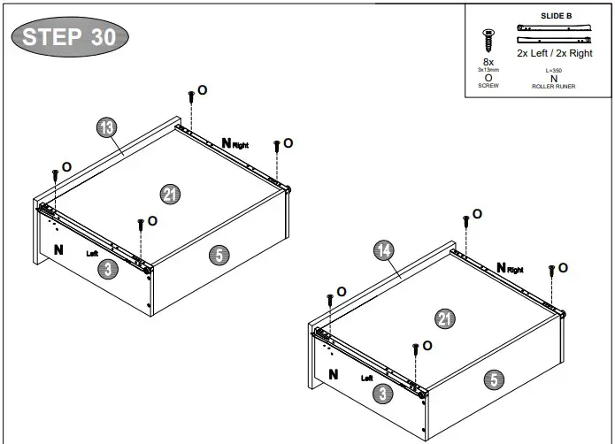 A T HOME GREY 3+2 Drawer Chest5kjh