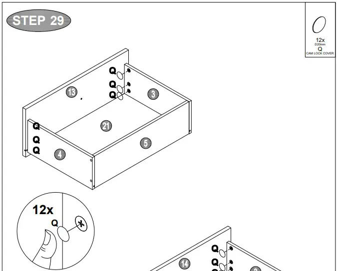 A T HOME GREY 3+2 Drawer Chest5k;p