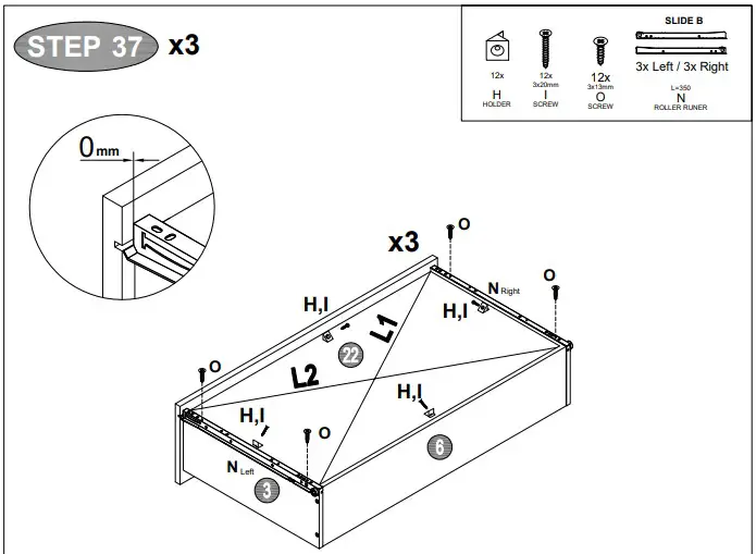 A T HOME GREY 3+2 Drawer c