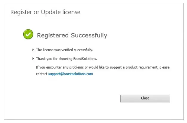 Upload the license file