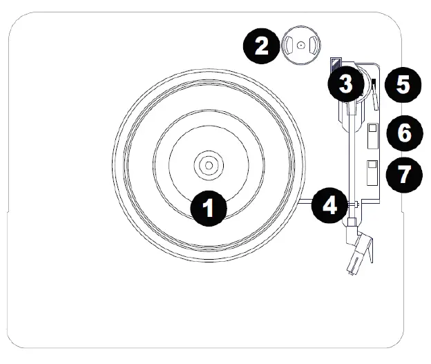 Lenco TT-43 Turntable with radio Bluetooth and FIG 3