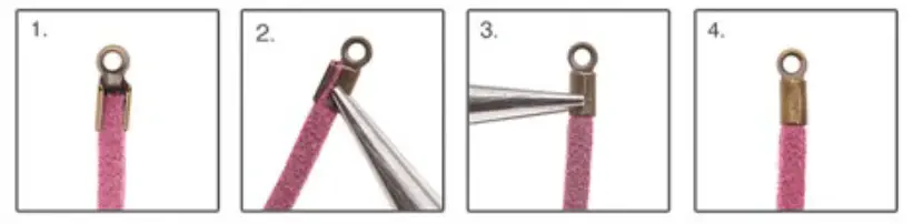 beadaholique Hamptons Necklace featuring - How to Use Fold Over Ends 1