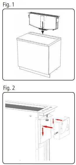 caple DD522BK Downdraft Hood Instruction Manual - Fig. 1,2